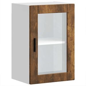 vidaXL K&uuml;chen-H&auml;ngeschrank mit Glast&uuml;r Porto R&auml;uchereiche