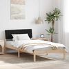 vidaXL Bettgestell Braun und Schwarz 100 x 200 cm Massivholz Kiefer