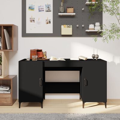 vidaXL Schreibtisch Schwarz 140x50x75 cm Holzwerkstoff