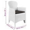 vidaXL 3-tlg. Bistro-Set Kunststoff Rattan Wei&szlig;
