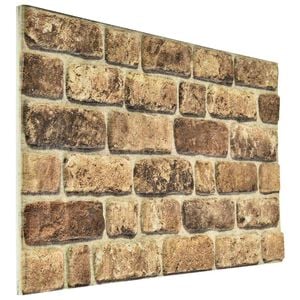 vidaXL Wandpaneele 10 stk. 100 x 50 cm Dunkler Sand EPS-Schaum