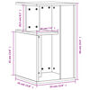 vidaXL Beistelltisch Schwarz 35x35x60 cm Holzwerkstoff