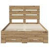 vidaXL Bettrahmen Artisan-Eiche 120 x 190 cm Holzwerkstoff