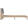 vidaXL Bettgestell mit gepolstertem Kopfteil Braun 90 x 190 cm