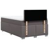 vidaXL Boxspringbett mit Matratze Grau 120x200 cm Kunstleder