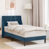 vidaXL Bettrahmen mit Kopfteil Blau 80 x 200 cm Samt