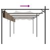 vidaXL Pergola mit Schiebedach Taupe 589x292x230 cm