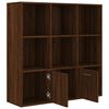vidaXL B&uuml;cherschrank Braun Eichen-Optik 98x30x98 cm