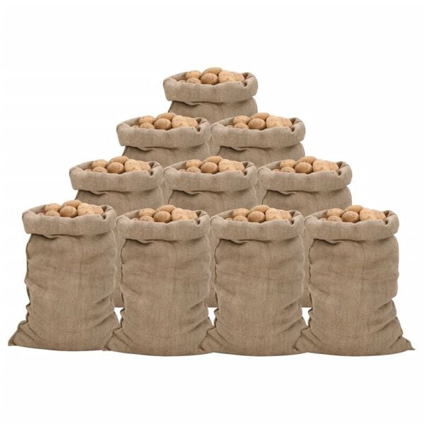 vidaXL Jutesäcke 10 Stk. 60x105 cm 100% Jute 340 g/m²