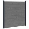 vidaXL zaunset 180 x 186 cm WPC und Aluminium Grau