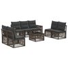 vidaXL Gartensofa-set 8 pcs Grau und Dunkelgrau Poly-Rattan