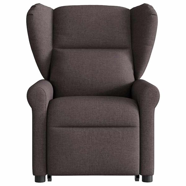 vidaXL Relaxsessel mit Aufstehhilfe Elektrisch Dunkelbraun Stoff