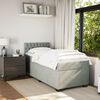 vidaXL Boxspringbett mit Matratze Hellgrau 90x190 cm Samt