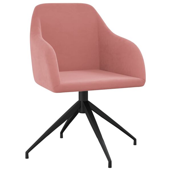 vidaXL Esszimmerst&uuml;hle 4 Stk. Rosa Samt