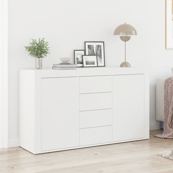 vidaXL Sideboard mit Schubladen Wei&szlig; 120 x 36 x 69 cm Holzwerkstoff