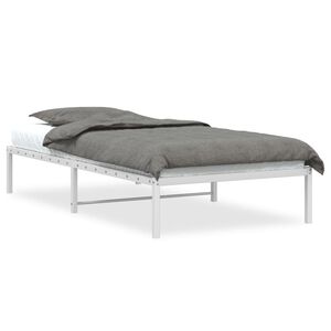 vidaXL Bettgestell Metall Wei&szlig; 100x190 cm