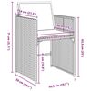 vidaXL Garten Essgruppe mit Kissen 9 pcs Schwarz Poly-Rattan