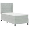 vidaXL Boxspringbett mit Matratze Hellgrau 90 x 190 cm Samt