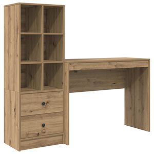 vidaXL Schreibtisch Artisan-Eiche 145,5 x 40 x 127 cm 2 Stk.