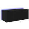 vidaXL TV-Wandschrank 80 x 35 x 31 cm Schwarz Eichen-Optik