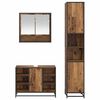 vidaXL Badezimmerm&ouml;bel-Set mit Regal 3 pcs Altholz Holzwerkstoff