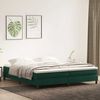vidaXL Boxspringbett mit Matratze Dunkelgr&uuml;n 180x210 cm Samt