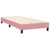 vidaXL Boxspringbett mit Matratze & LED Rosa 100x220 cm Samt