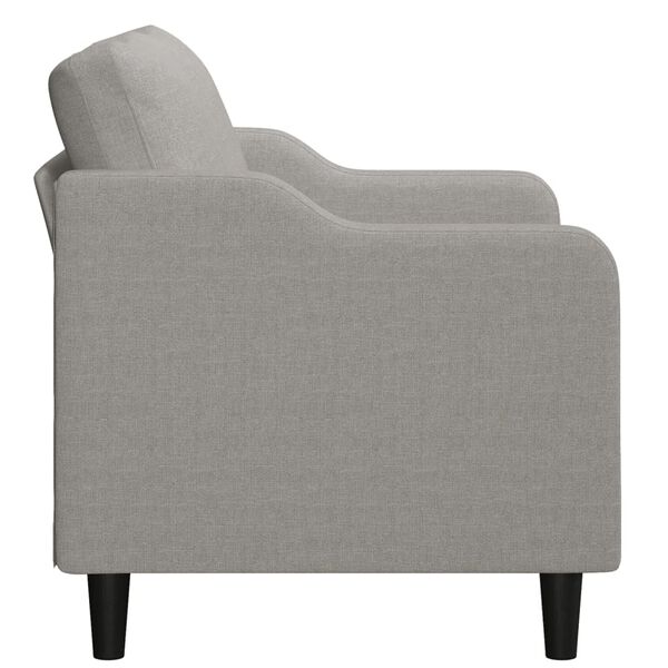vidaXL 2-Sitzer-Sofa Hellgrau 120 cm Stoff