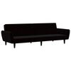 vidaXL Schlafsofa 2-Sitzer Schwarz Samt