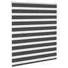 vidaXL Doppelrollo Schwarz 125x100 cm Stoffbreite 120,9 cm Polyester