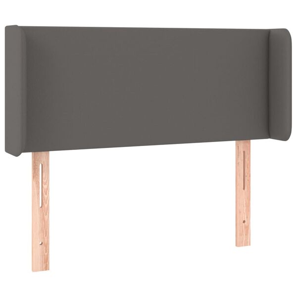 vidaXL LED Kopfteil Grau 83x16x78/88 cm Kunstleder