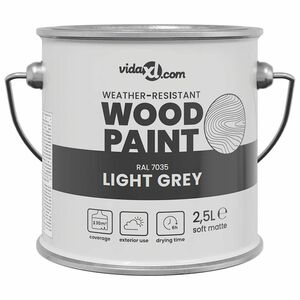 vidaXL Holzfarbe Grau 2,5 L Wanddruck