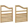 vidaXL Armlehnen Modul 2 pcs Wei&szlig; 59 x 4 x 73 cm Massivholz Akazie