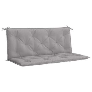 vidaXL Gartenbank-Auflage Grau 120x(50+50)x7 cm Oxford-Gewebe