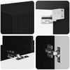 vidaXL TV-Wandregal-Set Wandmontiert 6 pcs Schwarz