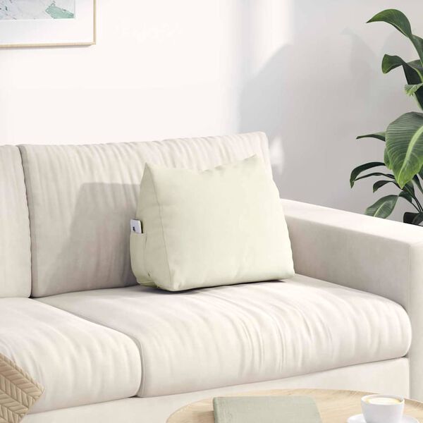 vidaXL R&uuml;ckenkissen Creme 45 x 20 x 35 cm Cordstoff