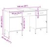 vidaXL Werkbank 3 pcs Rot 150 x 55 x 85 cm Holzwerkstoff und Stahl