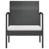 vidaXL 16-tlg. Garten-Lounge-Set mit Auflagen Poly Rattan Schwarz