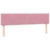 vidaXL Boxspringbett mit Matratze & LED Rosa 180x220 cm Samt
