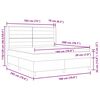 vidaXL LED Boxspringbett mit Matratze Dunkelgrau 180 x 200 cm Stoff