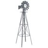 vidaXL Windm&uuml;hle Grau 84 x 68 x 245 cm Eisen