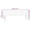 vidaXL Kopfteile Schwarz 200x5x78/88 cm Samt