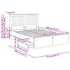 vidaXL Bettrahmen Graues Sonoma 140 x 200 cm Ingenieurs Holz