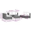 vidaXL 7-tlg. Garten-Lounge-Set mit Kissen Poly Rattan Braun