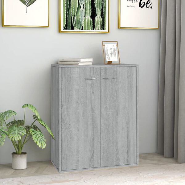 vidaXL Sideboard Grau Sonoma 60x30x75 cm Holzwerkstoff