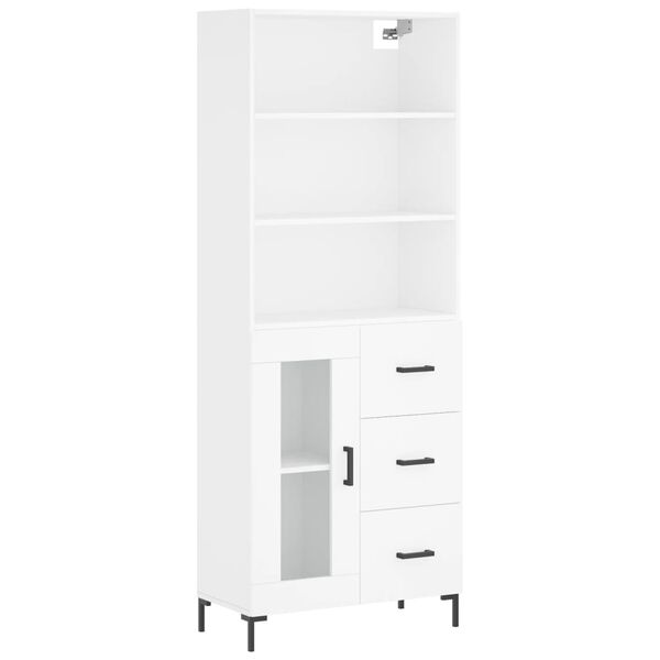 vidaXL Highboard Wei&szlig; 69,5x34x180 cm Holzwerkstoff