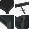 vidaXL Garten Essgruppe 7 pcs Schwarz Pulverbeschichteter Stahl
