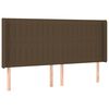 vidaXL Boxspringbett mit Matratze & LED Dunkelbraun 200x200 cm Stoff