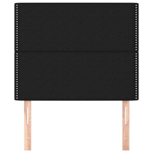 vidaXL Kopfteil Schwarz 90x5x118/128 cm Stoff