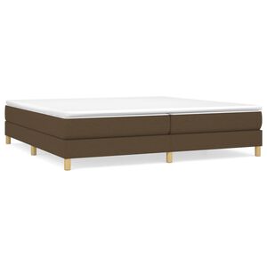 vidaXL Boxspringbettgestell Dunkelbraun 200x200 cm Stoff